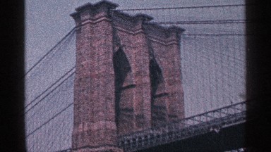 1964: close up of bridge NEW YORK CITY