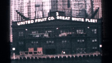 1964: some boats are stopping near the port, vintage clip