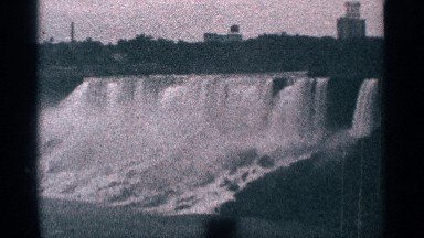 1964: large amount of stream of water running from the dam area