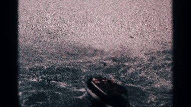 1964: large white yacht with a flag on top turning in water. NIAGRA FALLS CANADA