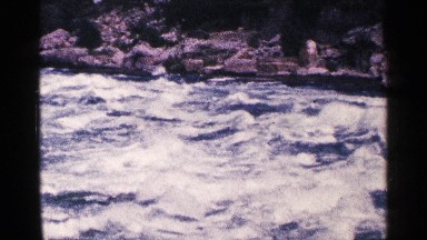 1964: the river is fastly move with the huge sound and its create white tide it