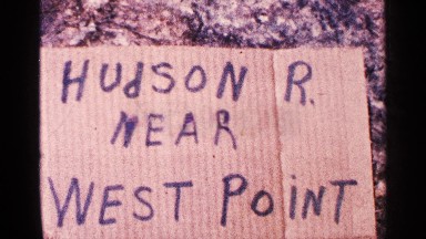 1964: beautiful board around the hotel of nature place in forest area NIAGRA