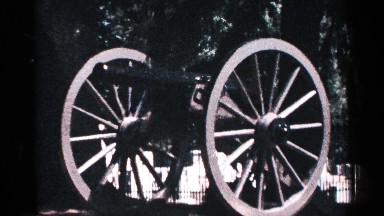 1964: two big wheels located along at a forest in the morning time