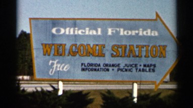1966: the board represent the name of a city, vintage clip