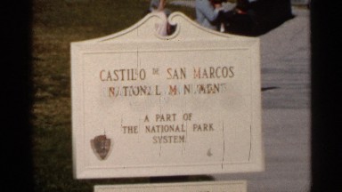 1966: name board low angle view read color box shape white painted letter