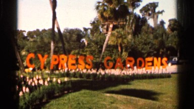 1966: sign board of cypress gardens FLORIDA