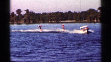 1966: back in the seventies, people loved to water around the lake