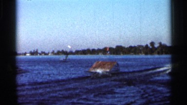 1966: skiing competition on lake, the good performer, vintage clip