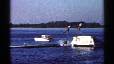 1966: some person skating for water and fly the air water center big building