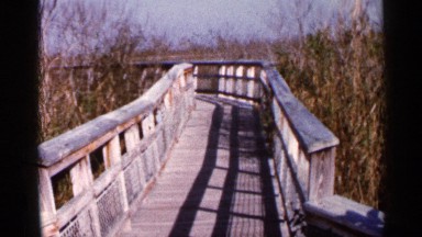 1966: there are no people in this area where there is only a wooden bridge