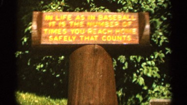 1965: a board that located at a strong wall, vintage clip