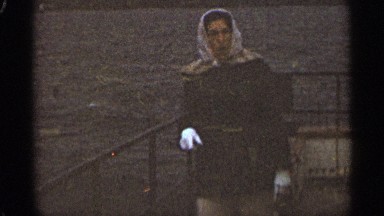 1965: woman explains what she has saw in the water on the boat. DULUTH MINNESOTA