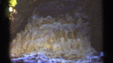 1965: water flowing at the base of a waterfall DULUTH MINNESOTA