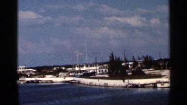 1966: view of the small town's portside by the ocean FLORIDA