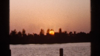 1966: beautiful sunshine at middle of river FLORIDA