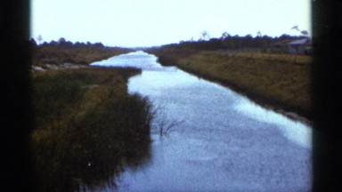 1966: the top angle view in the image the run river in very fast move