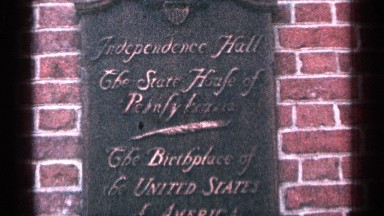 1964: name board low angle view read color bricks shape white paint yellow