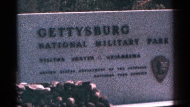 1964: a gettysburg national military park morning time walk in some person