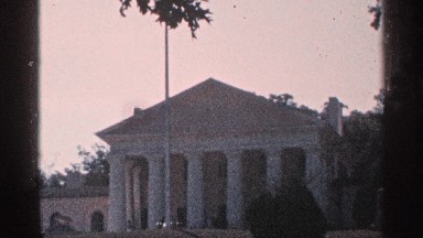 1964: a flag pole sits in front of a building on a hilltop WASHINGTON DC