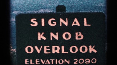1964: a sign showing the level of current elevation. WASHINGTON DC