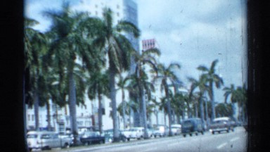 1958: people are in car rides at the roads FLORIDA