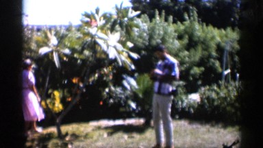 1958: spending time along with parents in green garden FLORIDA