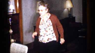 1959: a old lady came quickly and get the bottle and drink the beer