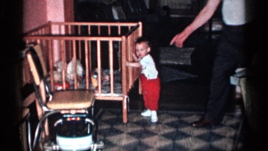 1955: parent plays with child NEW YORK