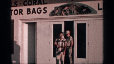 1958: two men and two women came out from shop FLORIDA