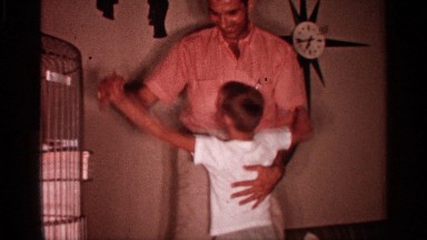 1958: a boy plays with his dad lovely incident to see,a wonderful moments