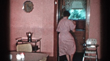1955: A Lady Runs to the Room and Gets Something, Vintage Clip