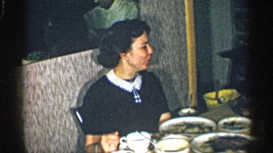 1955: enjoying family time around the holidays NEW YORK