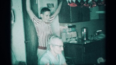 1959: the small boy dance for the our house in morning time near grand mother