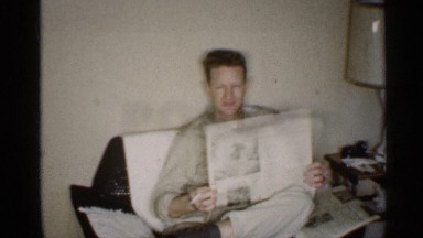 1959: a man is happily sitting down in a chair and then he decides to stand
