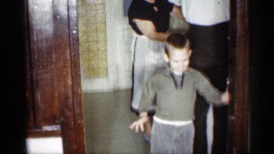 1959: kid playing and enjoying in her home INDIANA