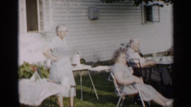 1959: a family enjoys the sun on a bright day INDIANA
