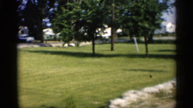 1959: the car is parked near at the many number of trees also near house