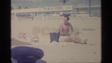 1959: people enjoying a day at the beach INDIANA