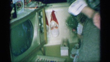 1959: a family members celebrating christmas at their home