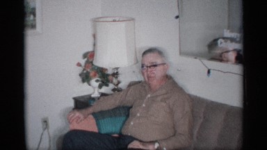 1959: a house sitting in the place grand father near to grand son sitting