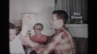 1959: a family scenario, grandparents enjoying their moments