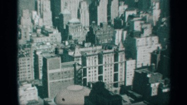 1959: Sky View of a Large City with Tall Buildings. New York