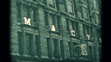 1959: Macy's Department Store Front in New York on a Light-Winded Day