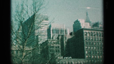 1959: caught in flight, birds in downtown city picture NEW YORK