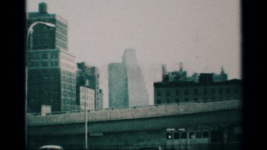 1959: a close in view of specially designed skyscraper, vintage clip