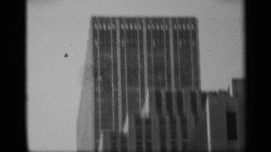 1959: black & white video of the city buildings. NEW YORK
