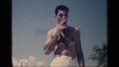 1959: men playing with river CALIFORNIA