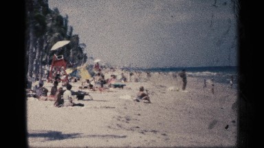 1959: footage of the beach on a beautiful sunny day CALIFORNIA