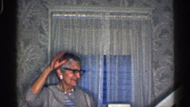 1959: a grandmother saying bye to someone and move from the house CALIFORNIA