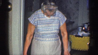 1959: grandma enjoying her new outfit, that her daughter bought